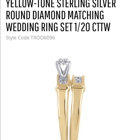 Round Diamond Matching Wedding Ring Set 1/20cttw - Picture 6 of 7